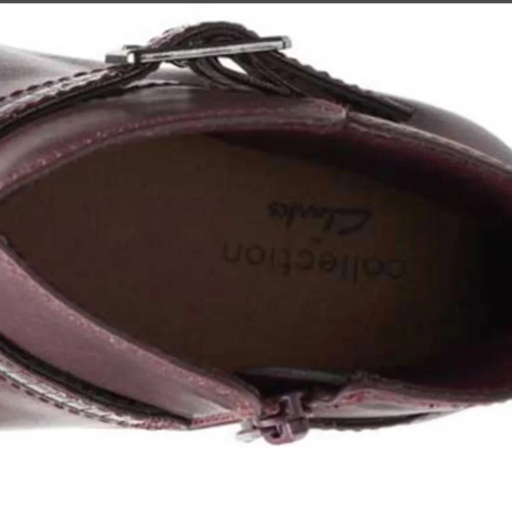 CLARKS ALANYA JUNO LEATHER ANKLE BOOTIE NWT - Picture 8 of 12